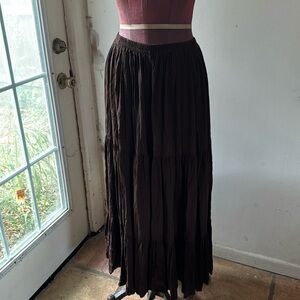 Double D Ranch wear XS dark brown maxi skirt